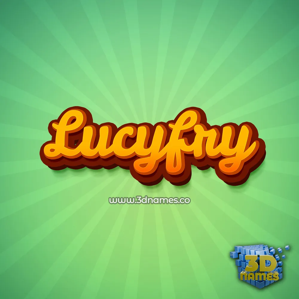 lucyfry in Green Rays style - 3D name wallpaper