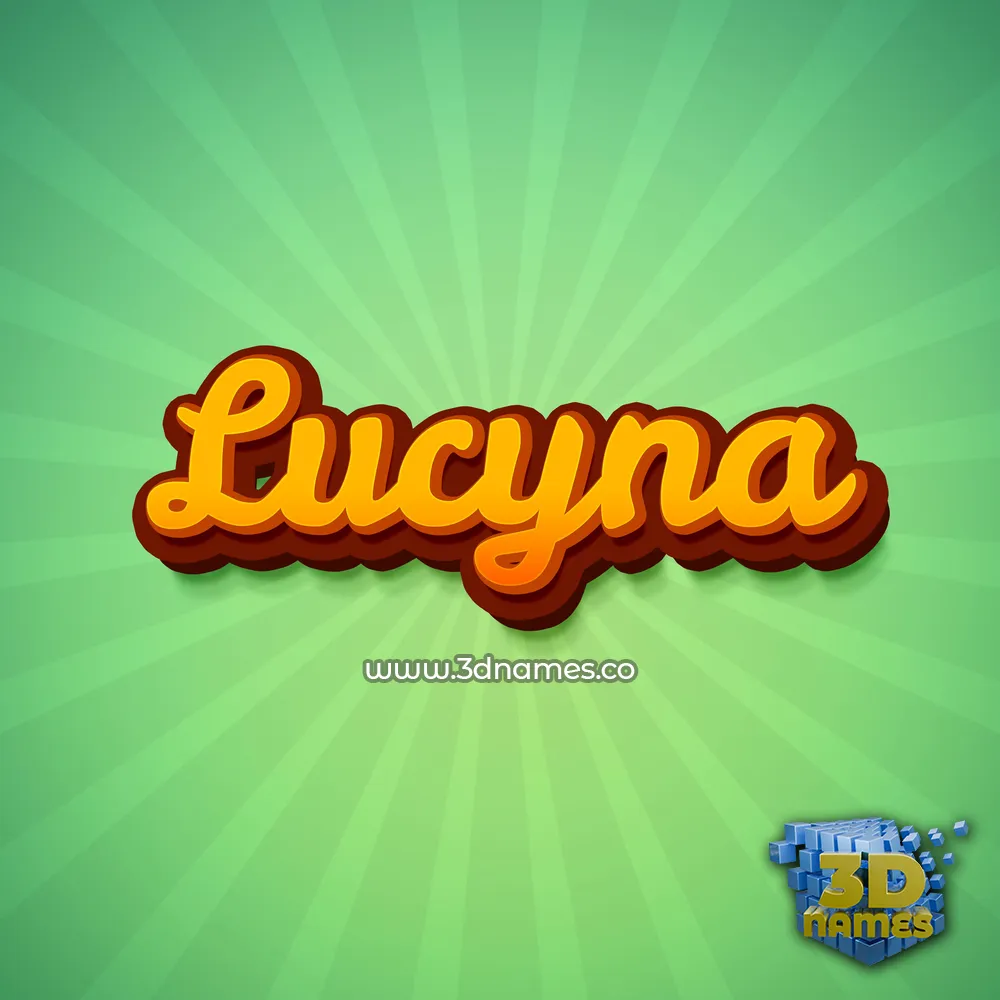 lucyna in Green Rays style - 3D name wallpaper