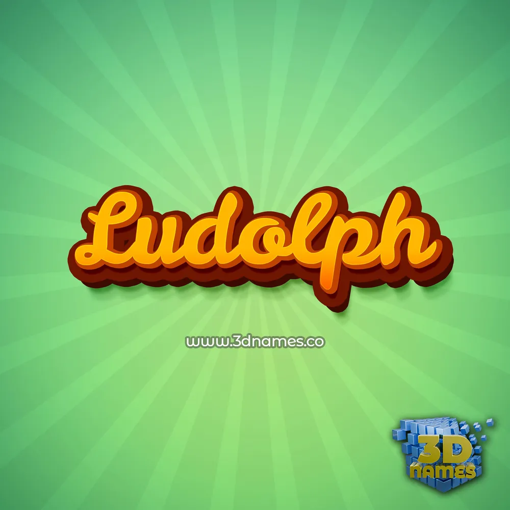 ludolph in Green Rays style - 3D name wallpaper