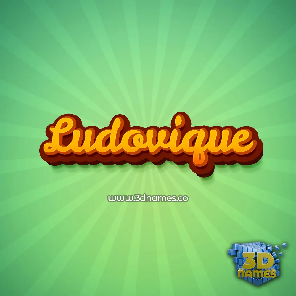ludovique in Green Rays style - 3D name wallpaper
