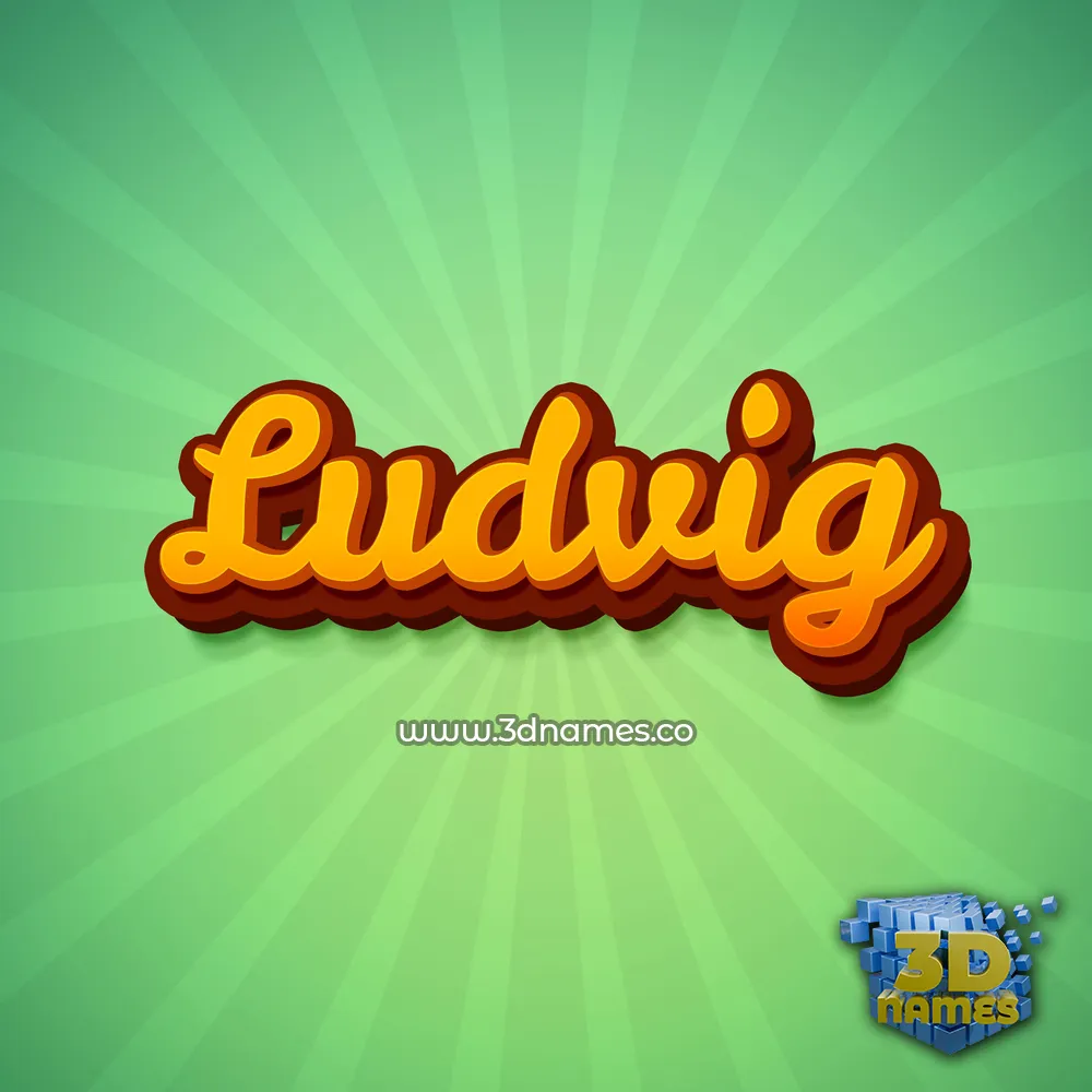 ludvig in Green Rays style - 3D name wallpaper