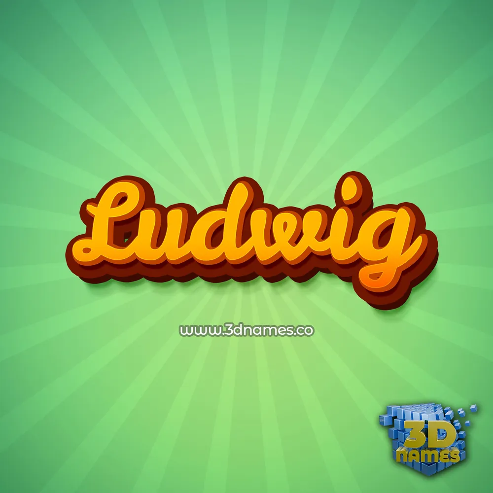 ludwig in Green Rays style - 3D name wallpaper