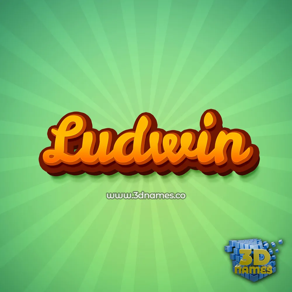 ludwin in Green Rays style - 3D name wallpaper