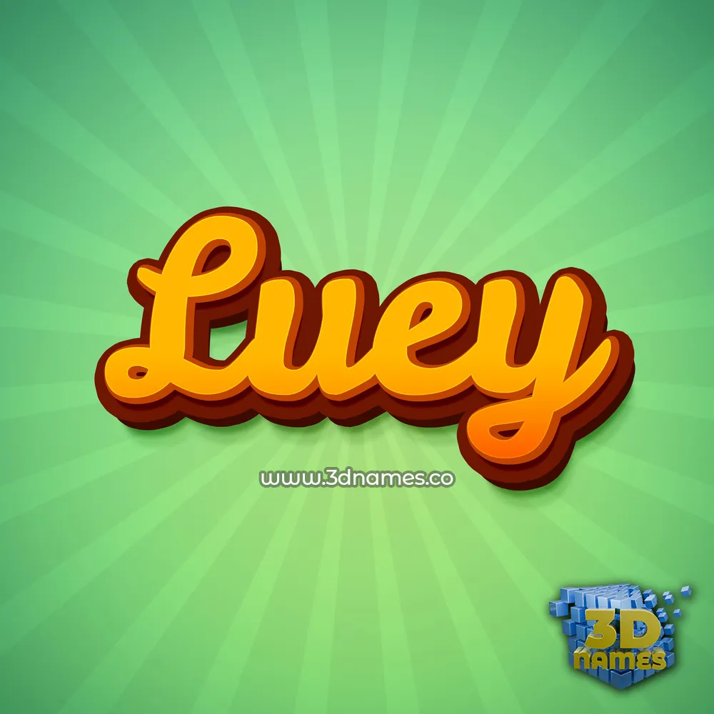 luey in Green Rays style - 3D name wallpaper