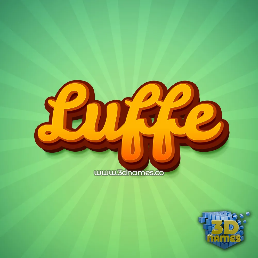 luffe in Green Rays style - 3D name wallpaper