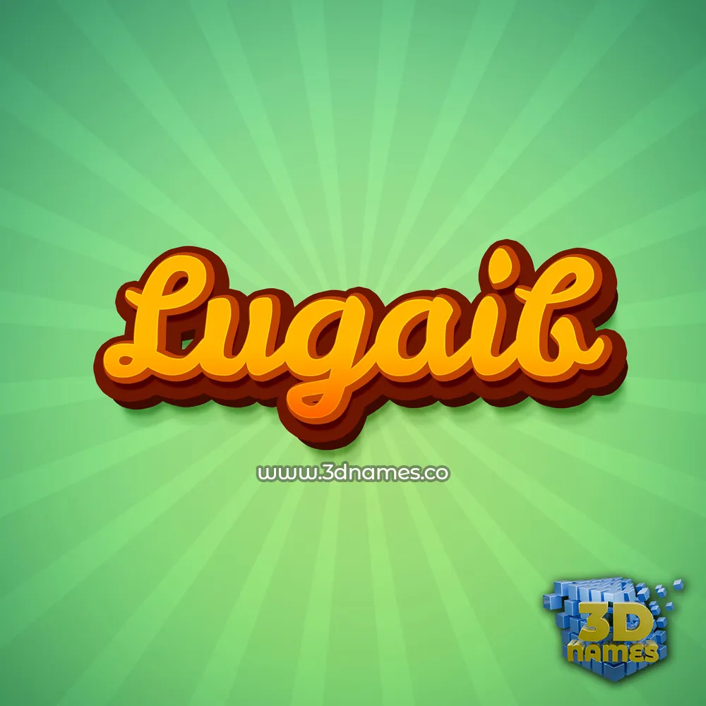lugaib in Green Rays style - 3D name wallpaper