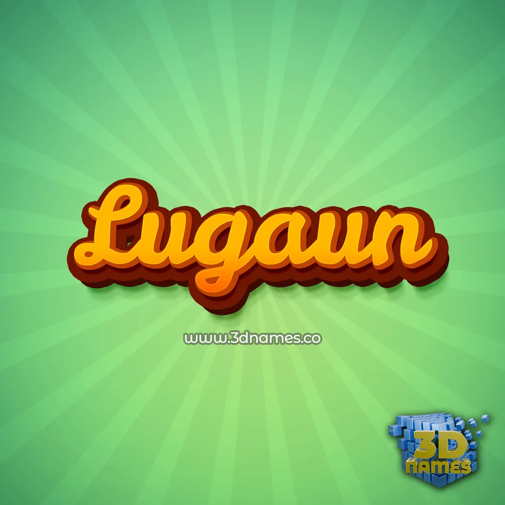 lugaun in Green Rays style - 3D name wallpaper