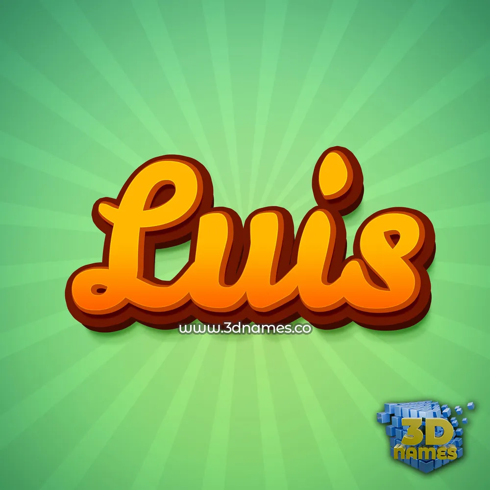 luis in Green Rays style - 3D name wallpaper