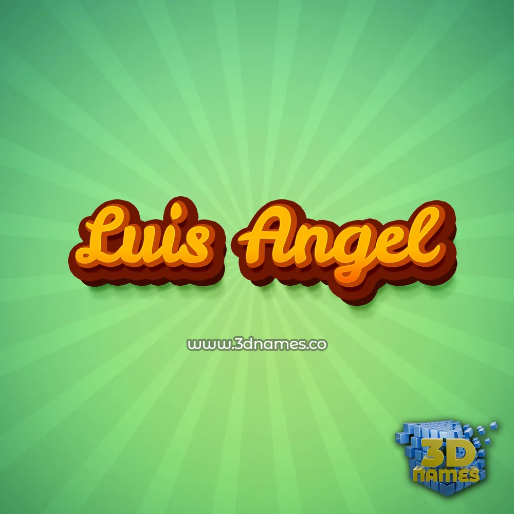 luis angel in Green Rays style - 3D name wallpaper