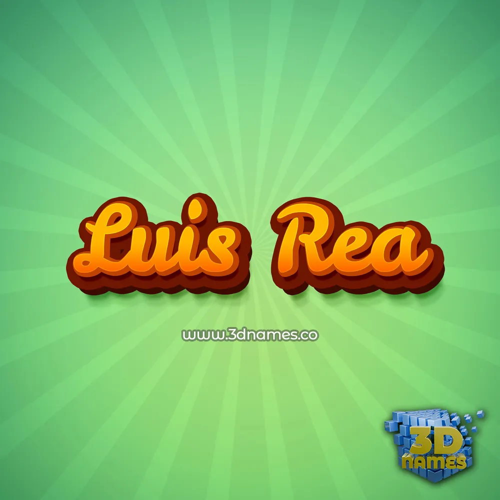 luis rea in Green Rays style - 3D name wallpaper