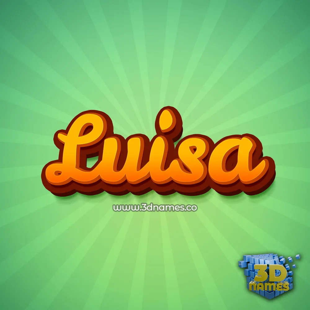 luisa in Green Rays style - 3D name wallpaper