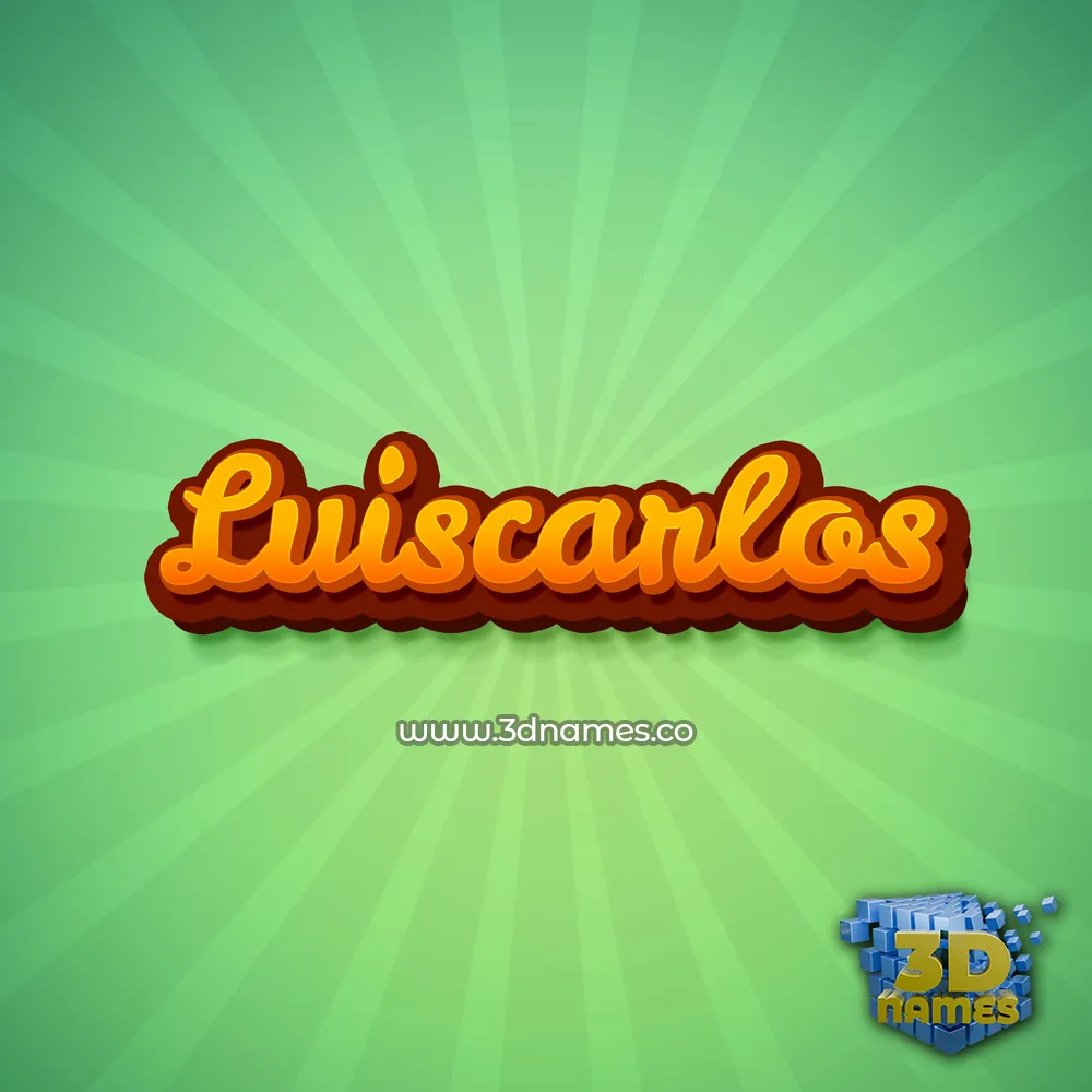 luiscarlos in Green Rays style - 3D name wallpaper