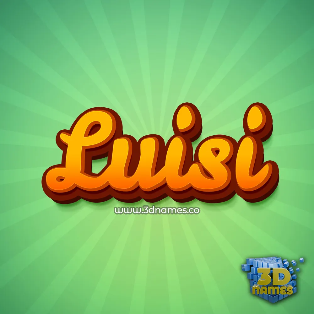 luisi in Green Rays style - 3D name wallpaper