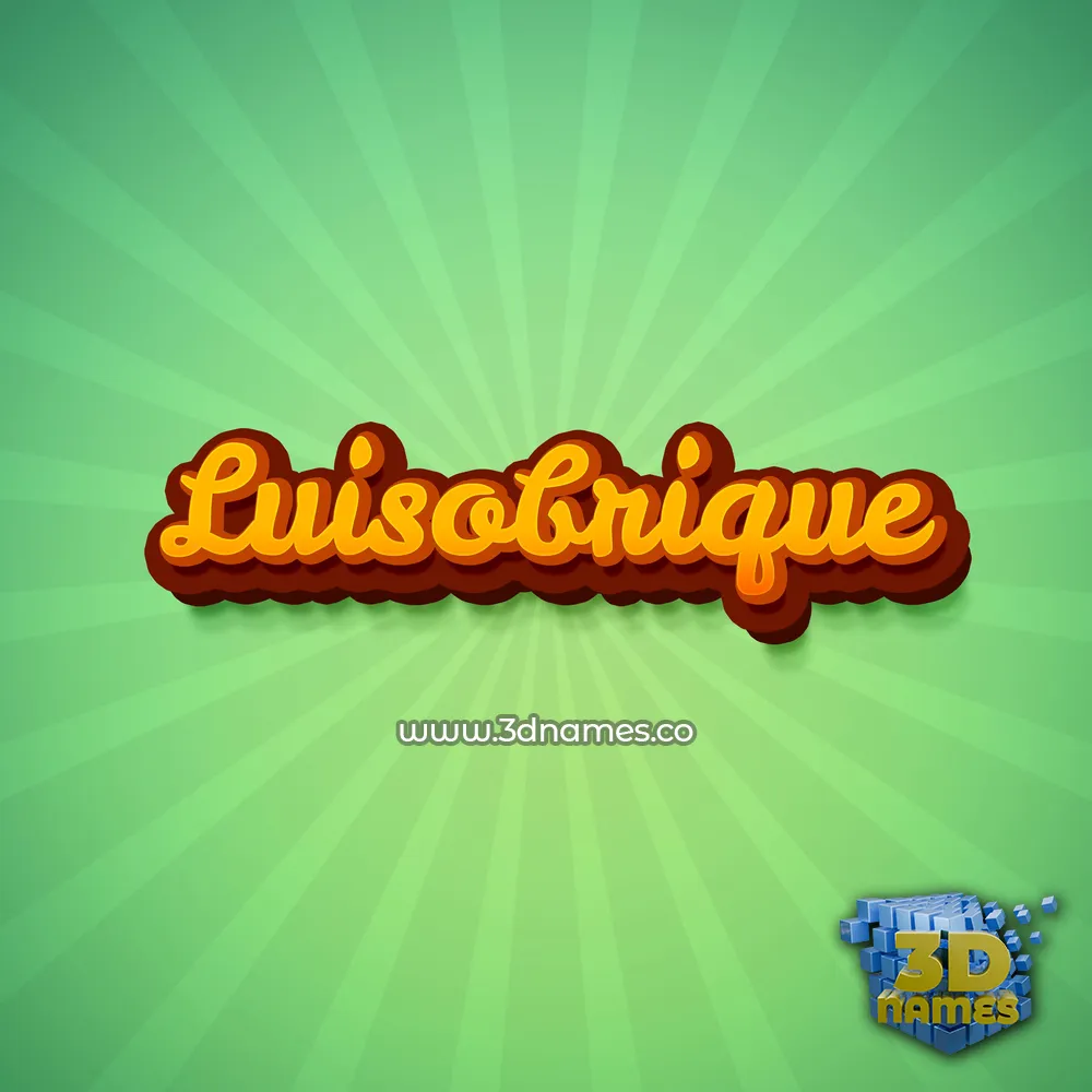 luisobrique in Green Rays style - 3D name wallpaper