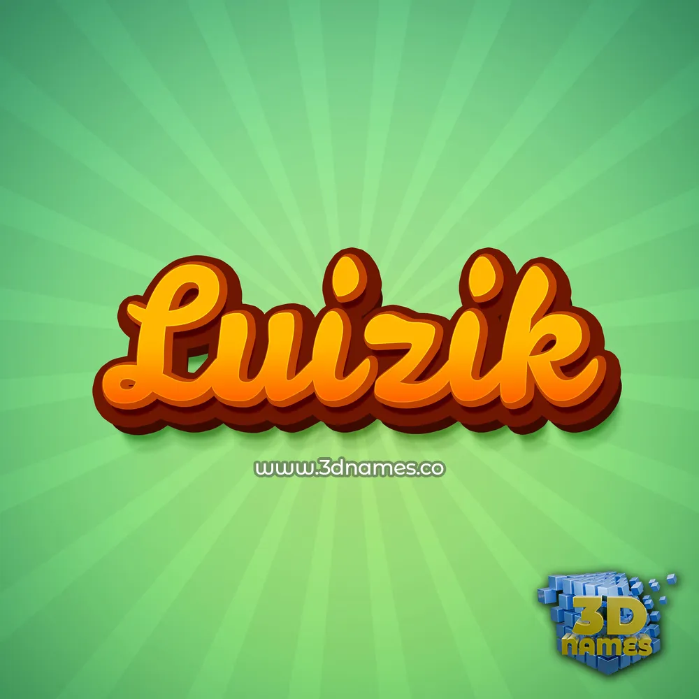 luizik in Green Rays style - 3D name wallpaper