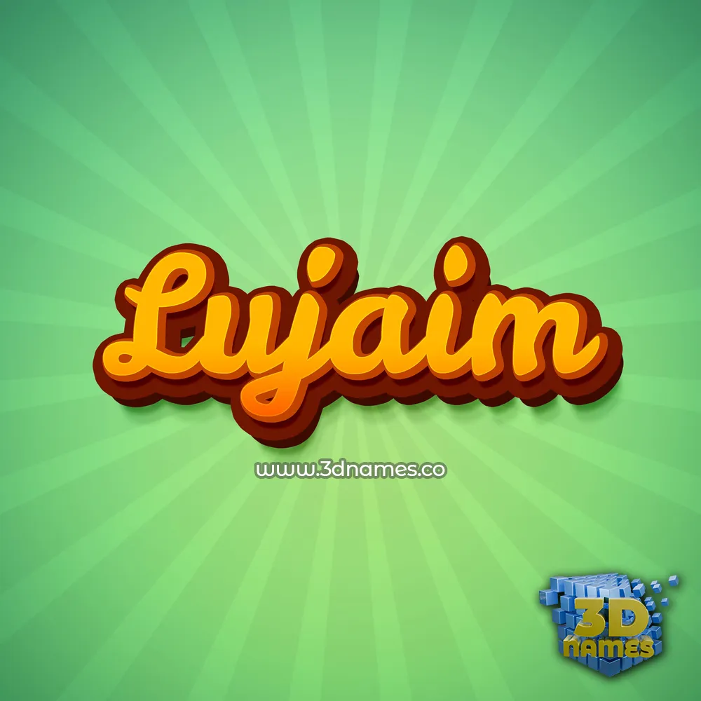 lujaim in Green Rays style - 3D name wallpaper