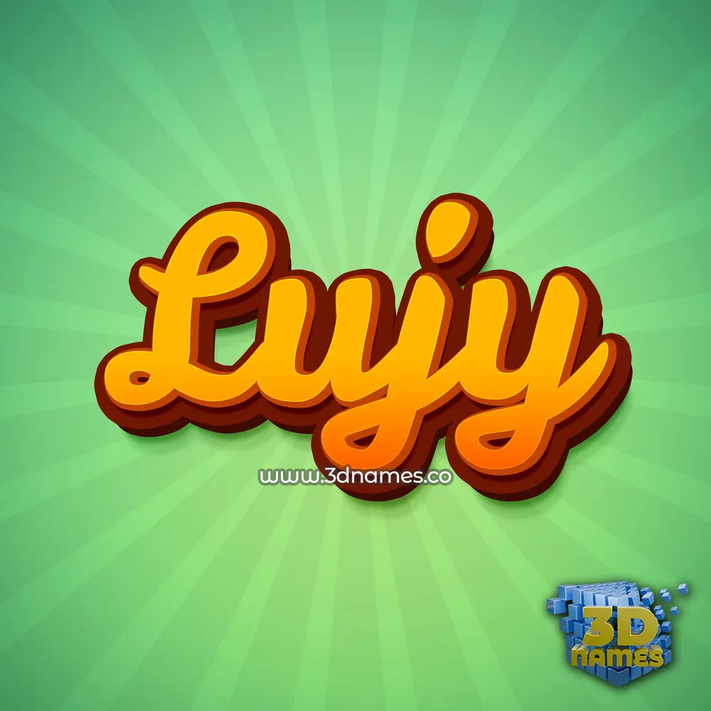 lujy in Green Rays style - 3D name wallpaper