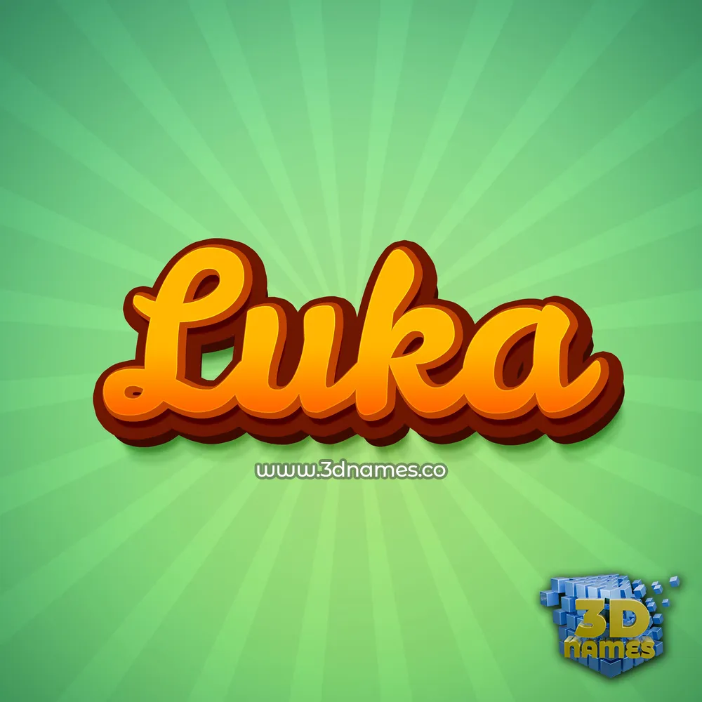 luka in Green Rays style - 3D name wallpaper