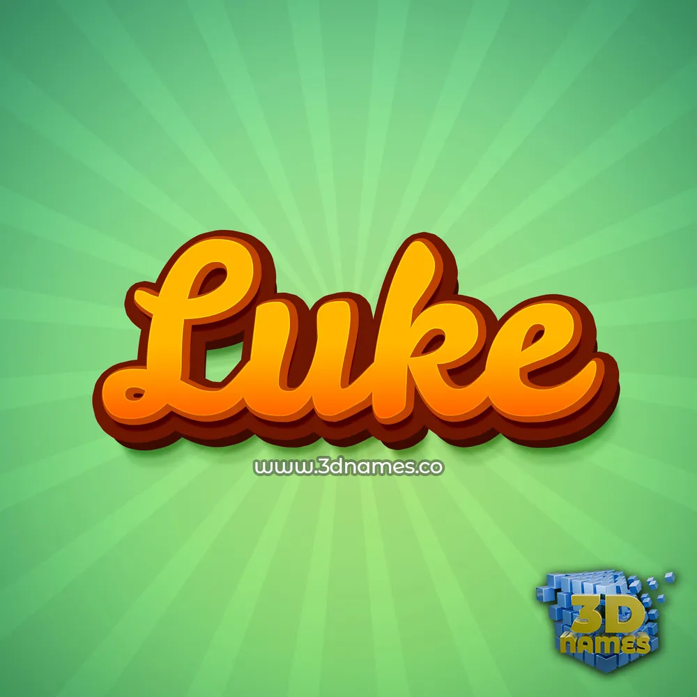 luke in Green Rays style - 3D name wallpaper