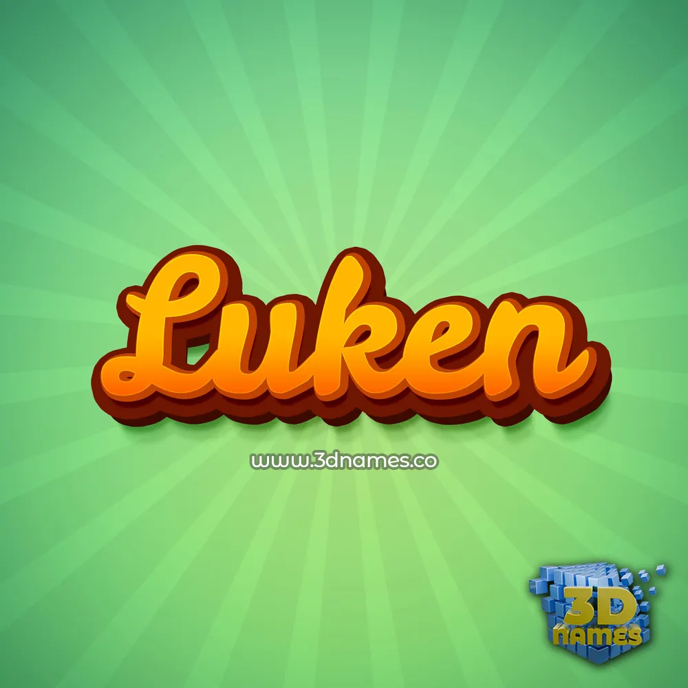 luken in Green Rays style - 3D name wallpaper