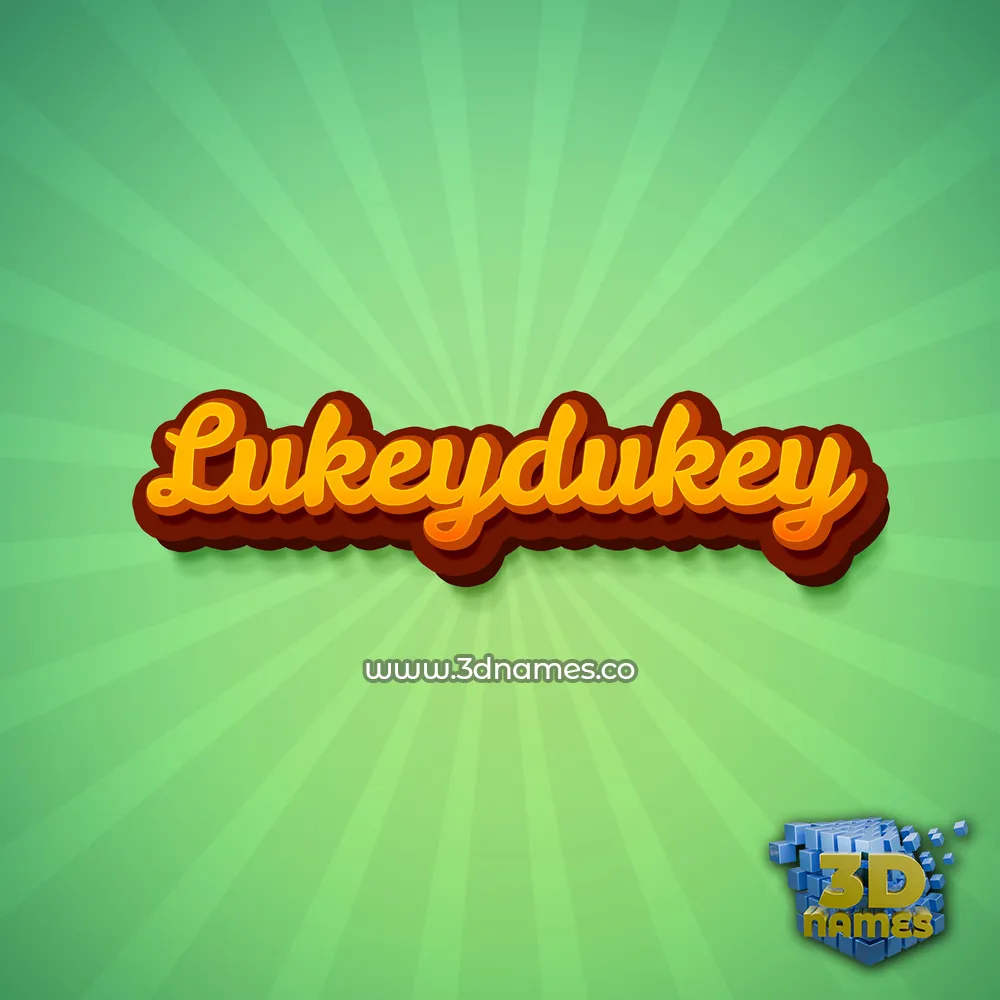 lukeydukey in Green Rays style - 3D name wallpaper