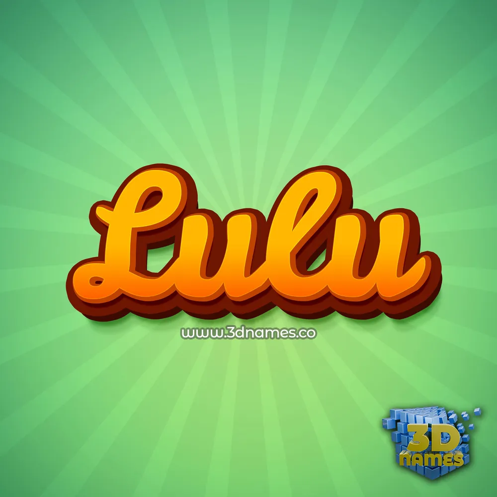 lulu in Green Rays style - 3D name wallpaper