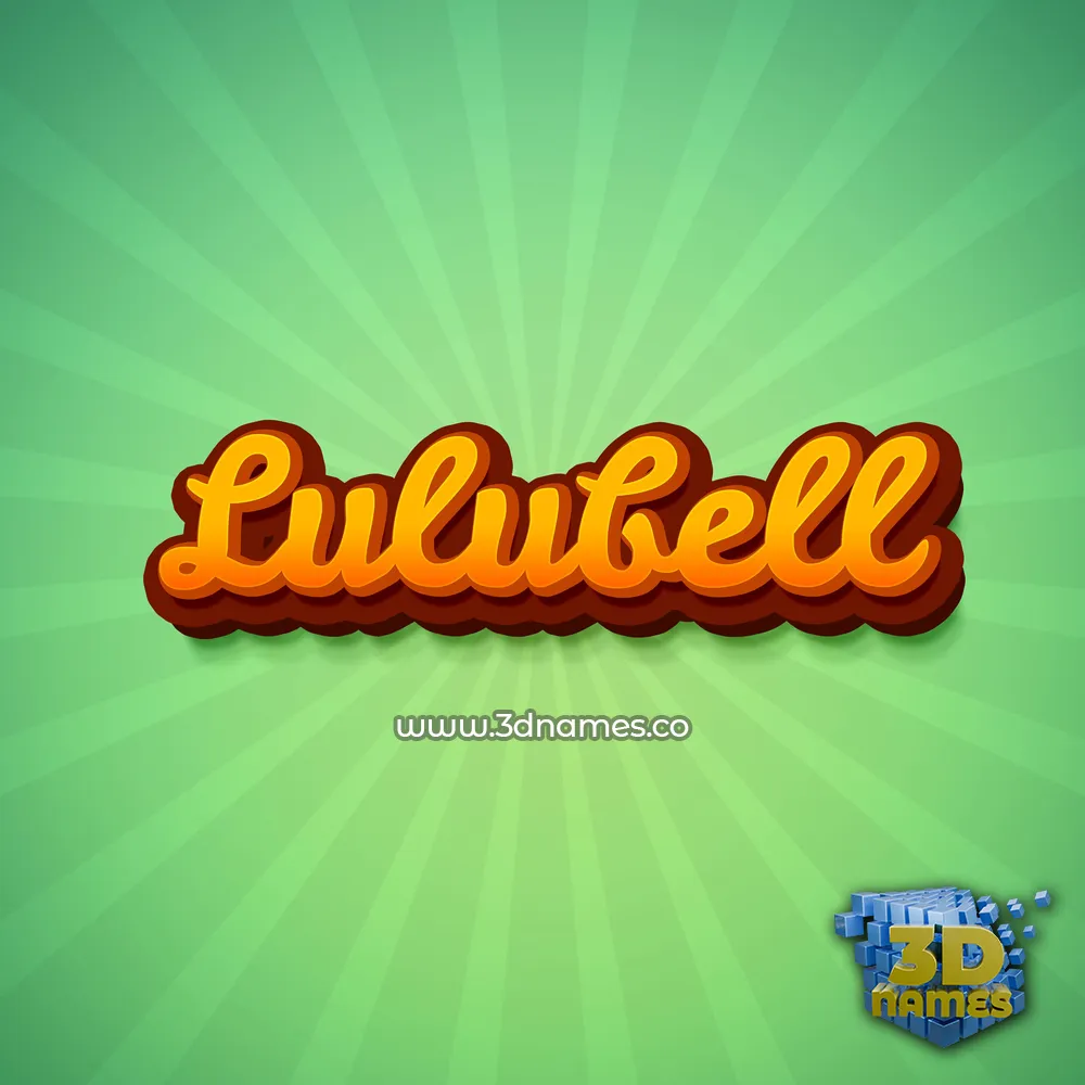 lulubell in Green Rays style - 3D name wallpaper