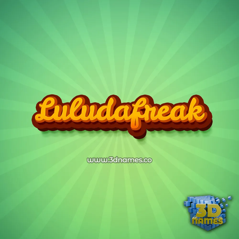 luludafreak in Green Rays style - 3D name wallpaper