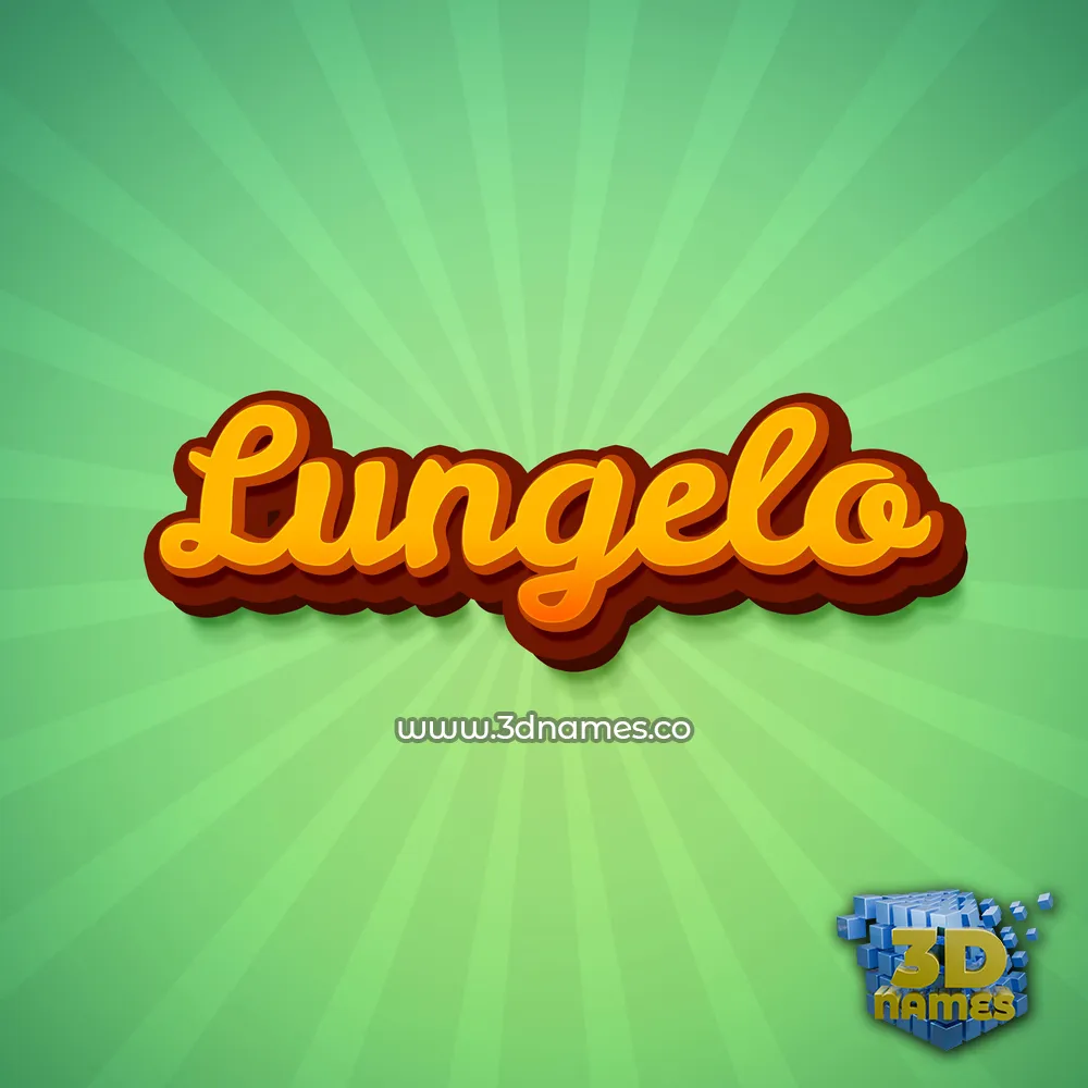 lungelo in Green Rays style - 3D name wallpaper