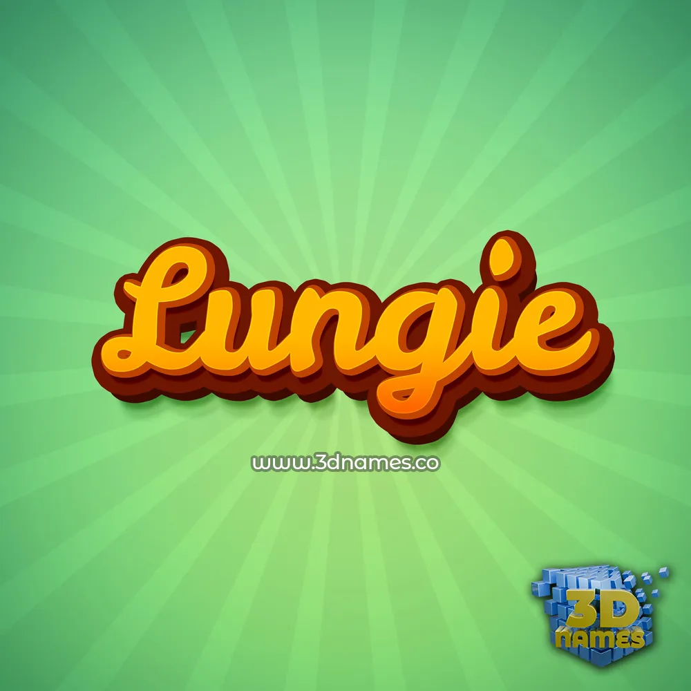 lungie in Green Rays style - 3D name wallpaper