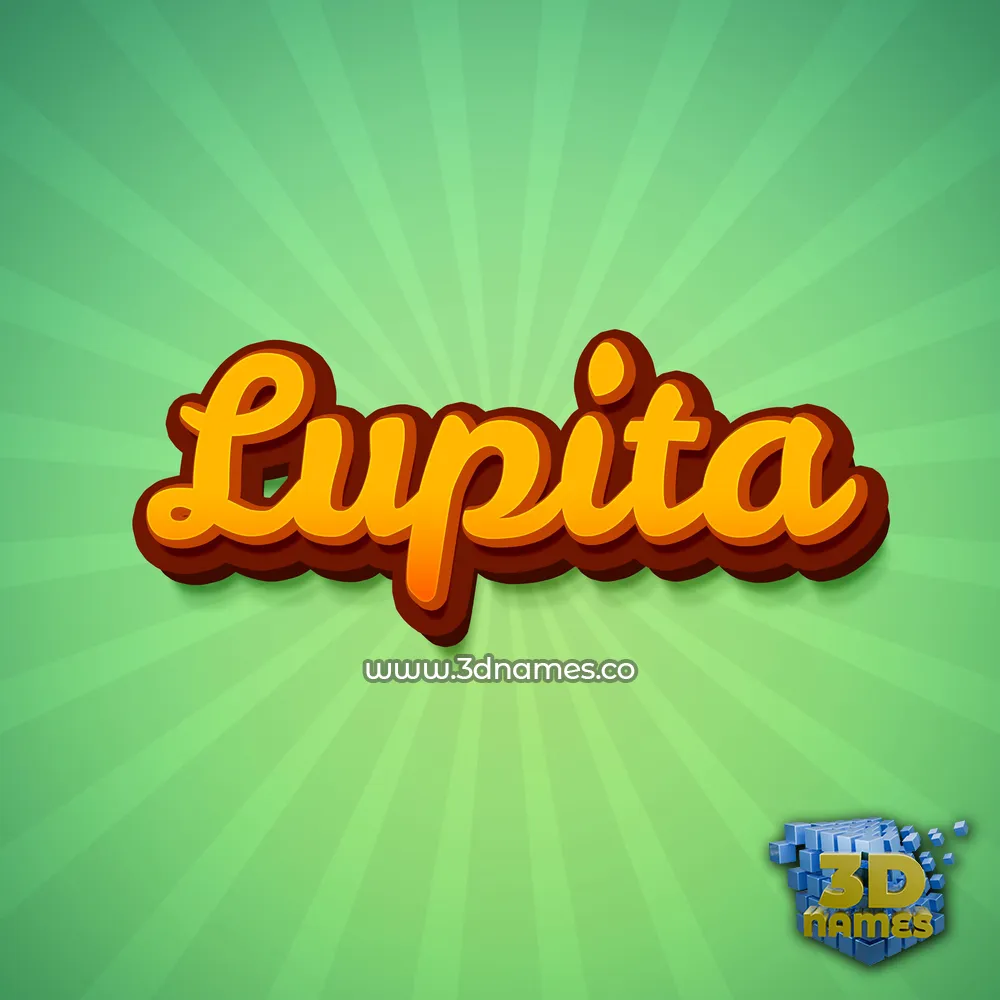 lupita in Green Rays style - 3D name wallpaper