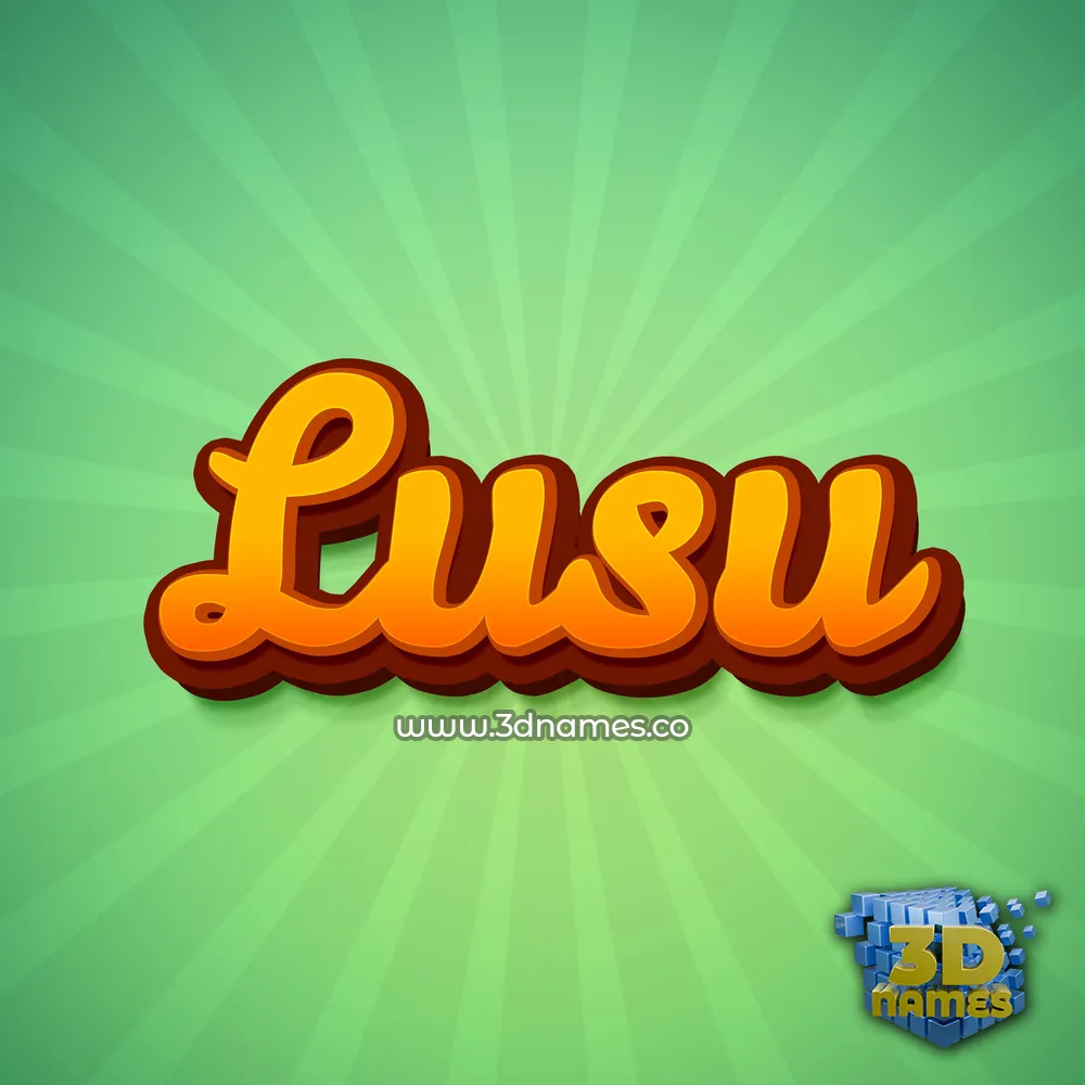 lusu in Green Rays style - 3D name wallpaper