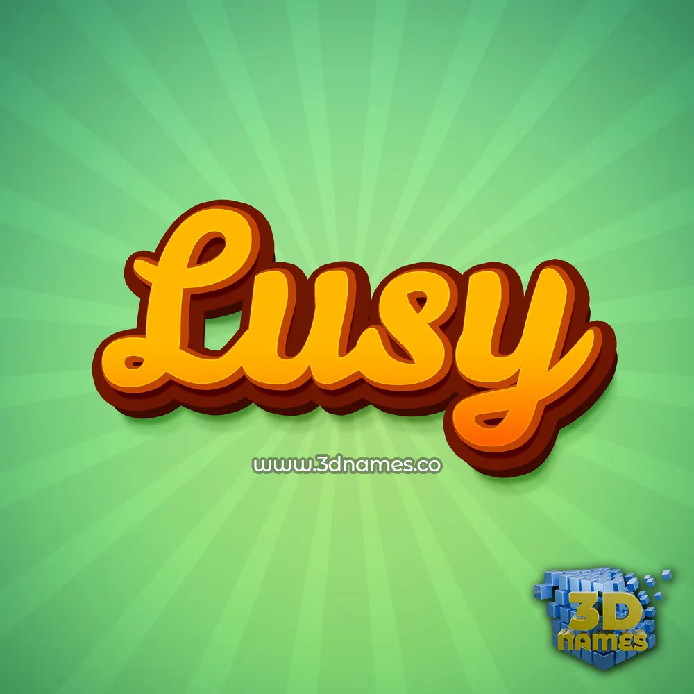 lusy in Green Rays style - 3D name wallpaper