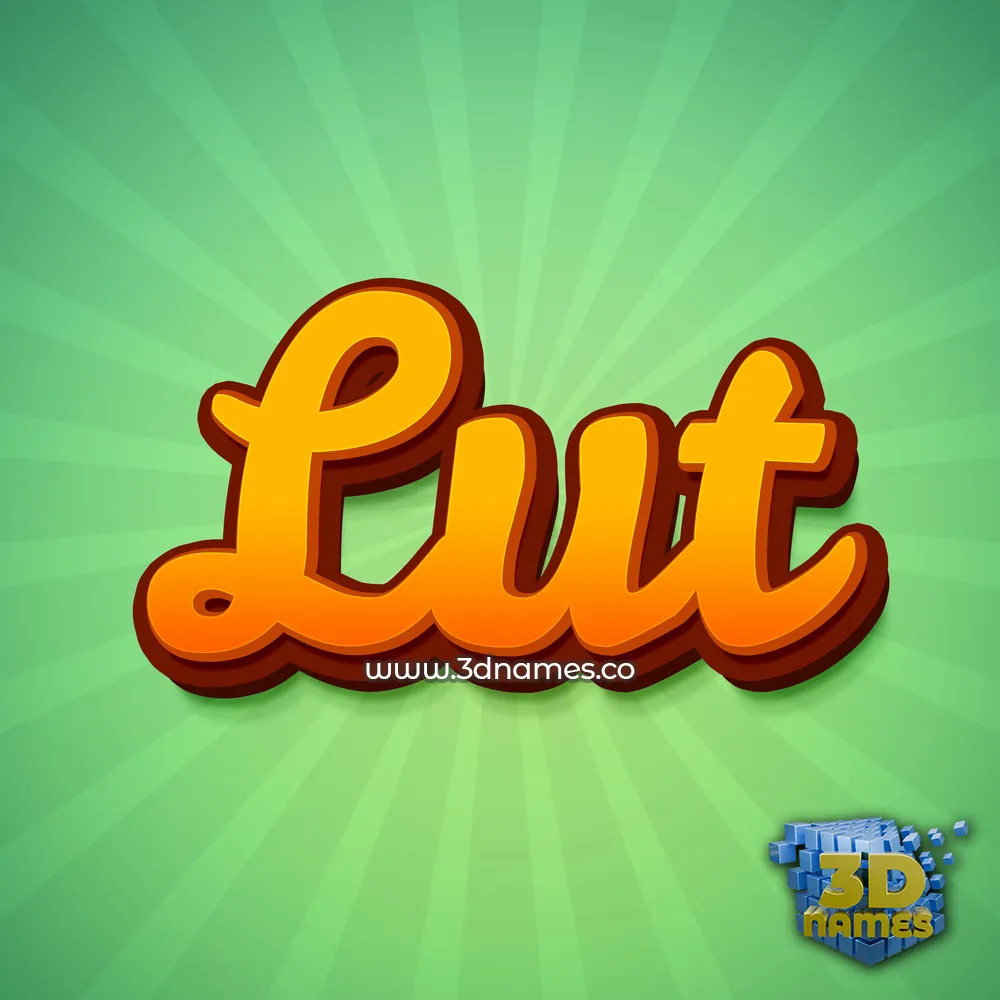 lut in Green Rays style - 3D name wallpaper