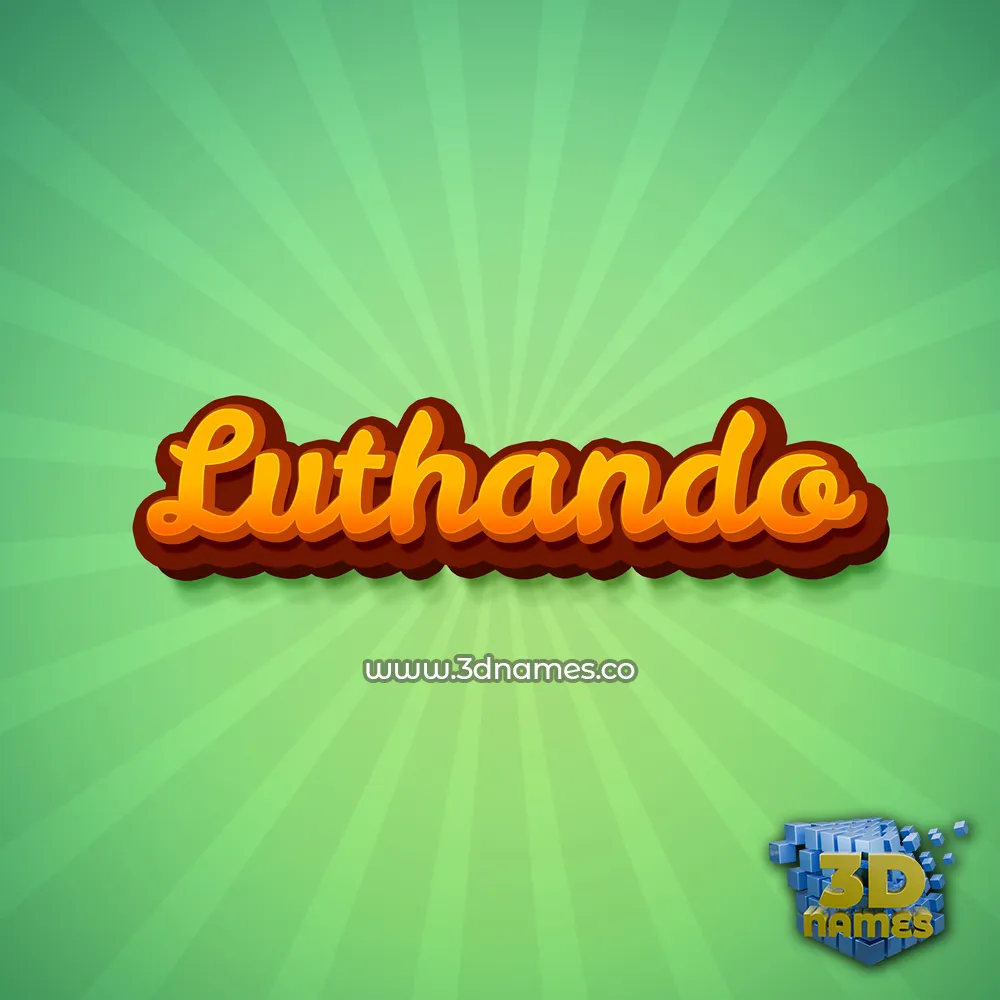 luthando in Green Rays style - 3D name wallpaper