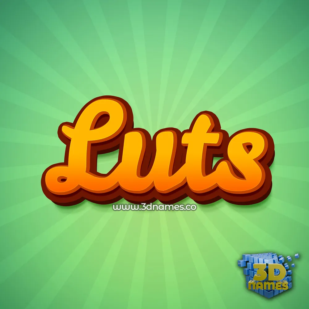 luts in Green Rays style - 3D name wallpaper