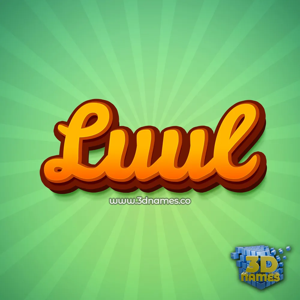 luul in Green Rays style - 3D name wallpaper