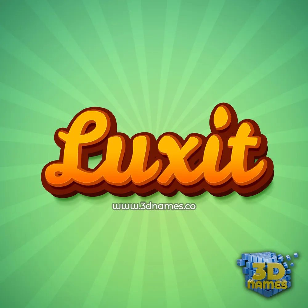 luxit in Green Rays style - 3D name wallpaper