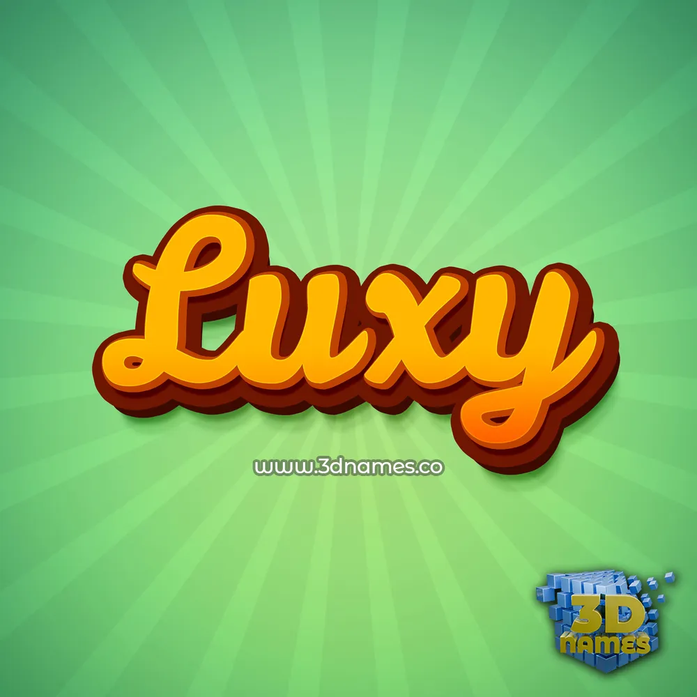 luxy in Green Rays style - 3D name wallpaper