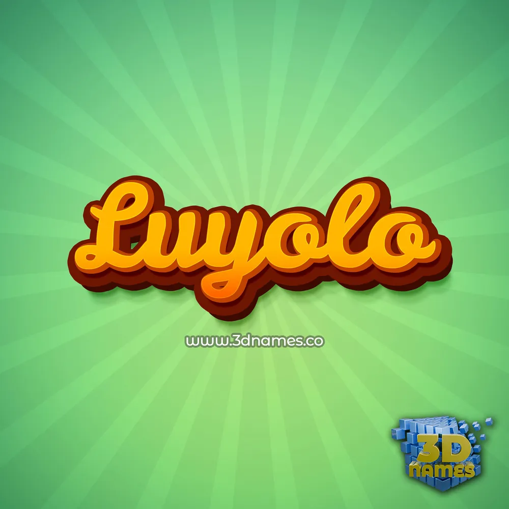 luyolo in Green Rays style - 3D name wallpaper