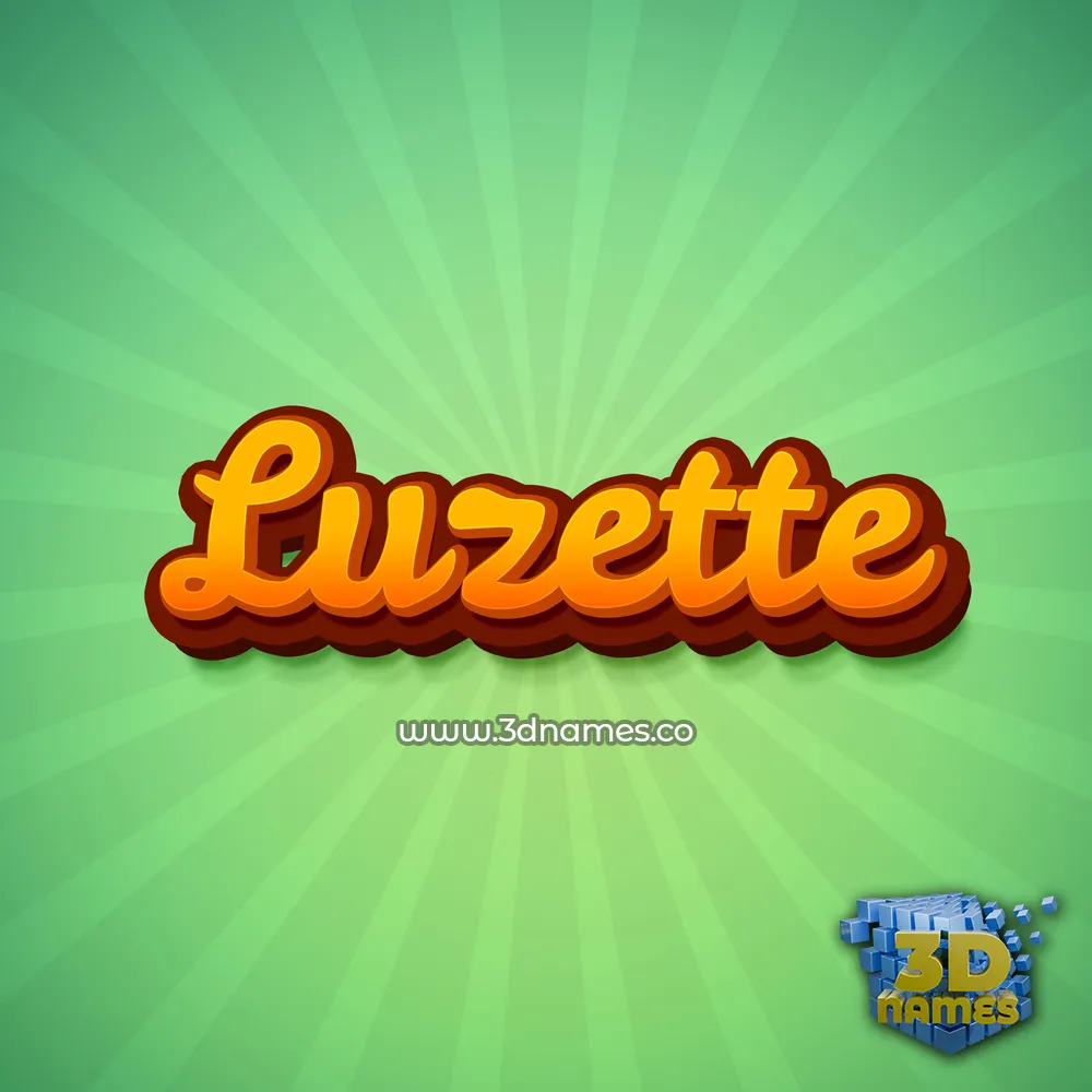luzette in Green Rays style - 3D name wallpaper