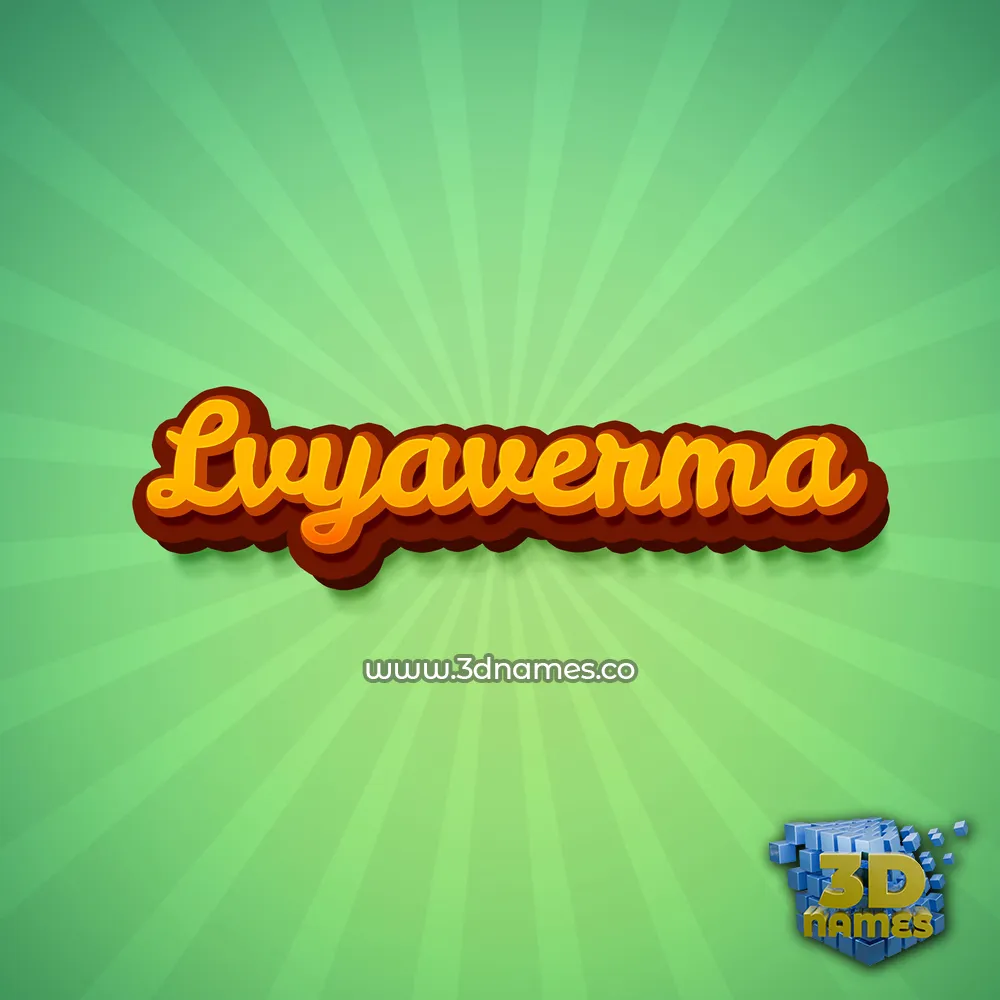 lvyaverma in Green Rays style - 3D name wallpaper