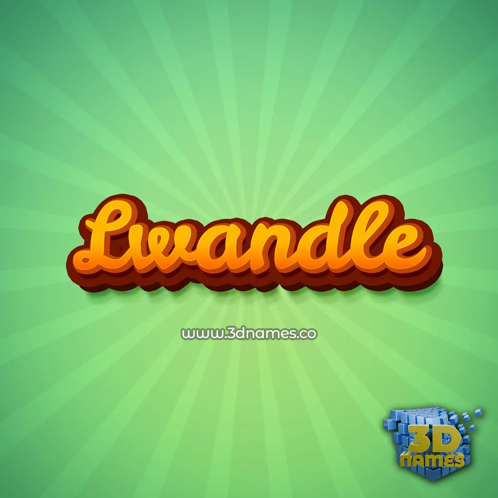 lwandle in Green Rays style - 3D name wallpaper