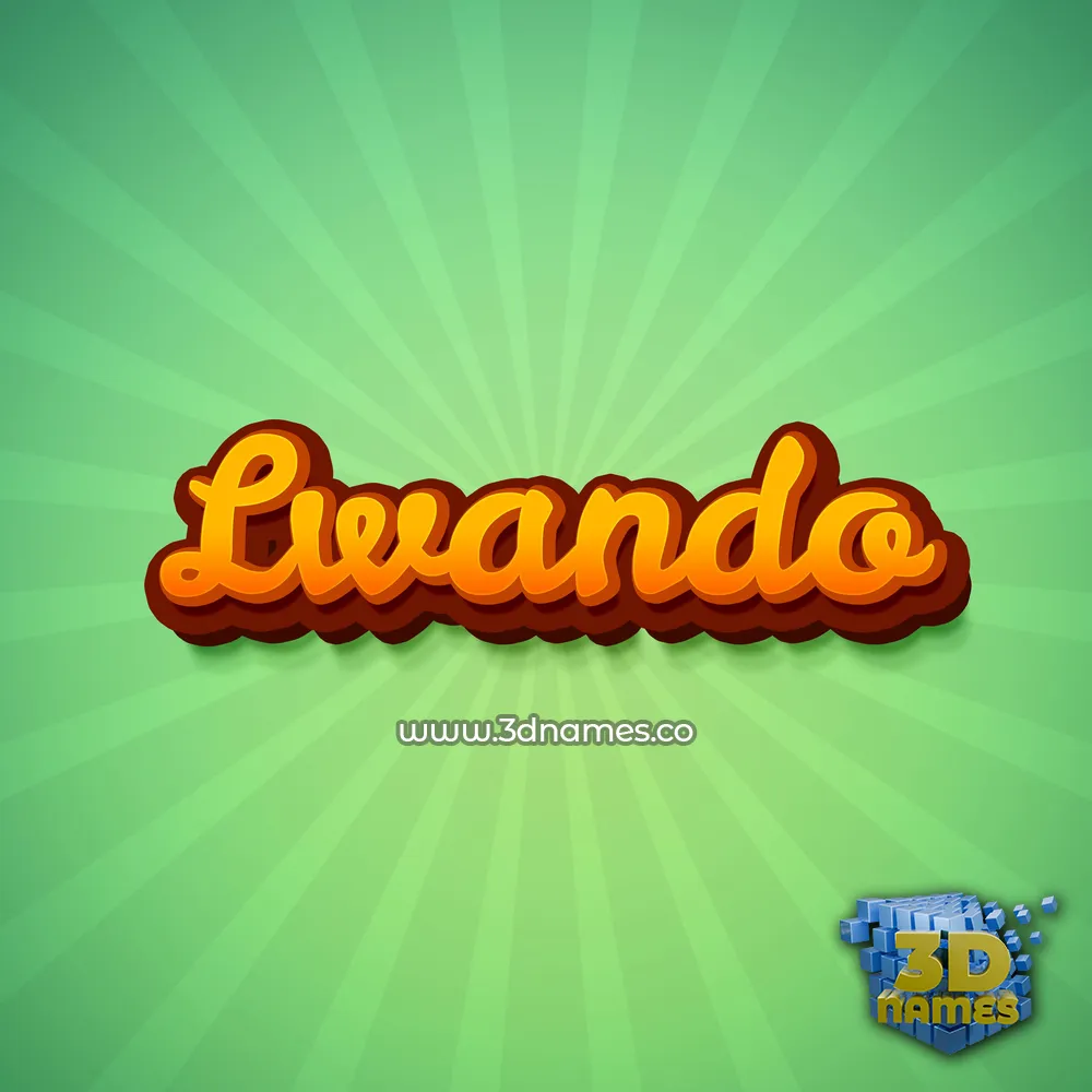 lwando in Green Rays style - 3D name wallpaper
