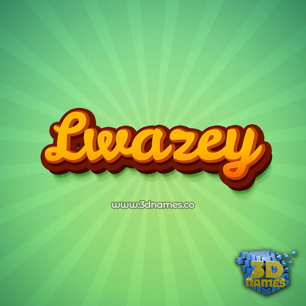 lwazey in Green Rays style - 3D name wallpaper