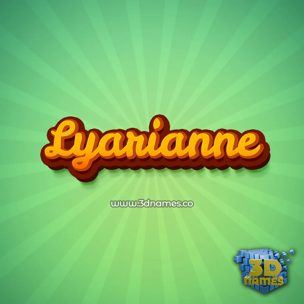 lyarianne in Green Rays style - 3D name wallpaper