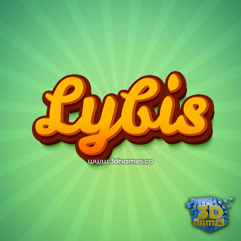 lybis in Green Rays style - 3D name wallpaper