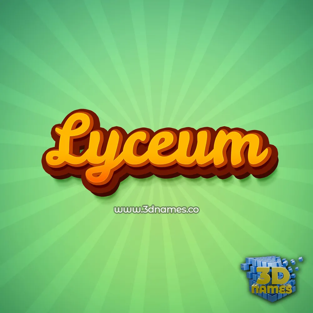 lyceum in Green Rays style - 3D name wallpaper