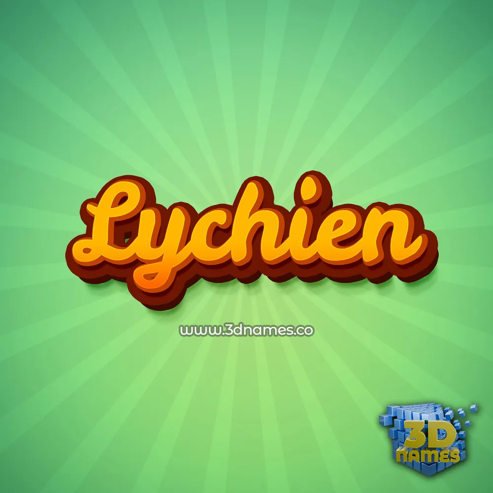 lychien in Green Rays style - 3D name wallpaper
