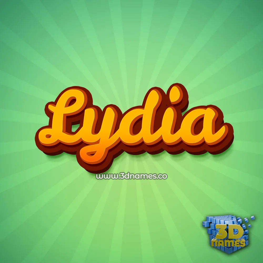 lydia in Green Rays style - 3D name wallpaper